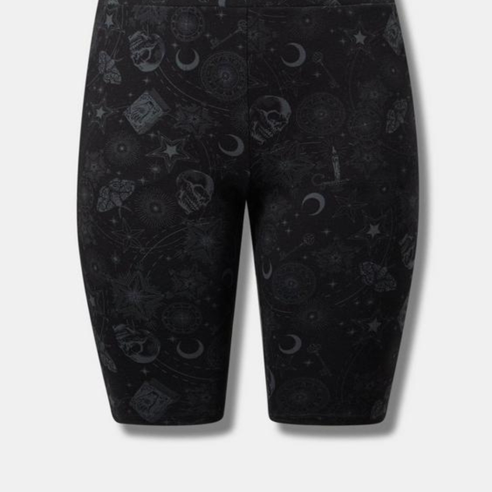 Torrid Black Patterned Bike Shorts